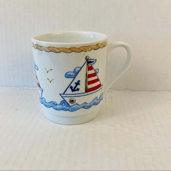LENOX mug sailboat children’s dinner set small cocoa hot chocolate 8 oun… - Picture 2 of 8